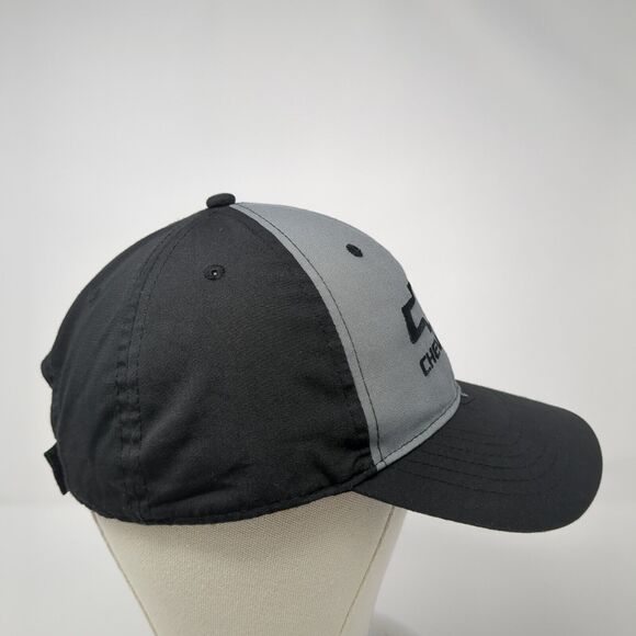 Chevrolet Strapback Baseball Cap Black One Size Adjustable Embroidered 6 Panel - Picture 4 of 9